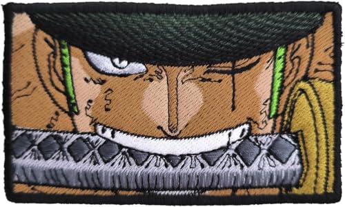 VALKYNEA Aufnäher zum Aufbügeln, 100 % bestickt, Anime-Fan-Kunst, Zoro Katana, Espadachin/Patch Embroidery von Valkynea