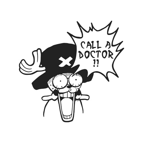 VALKYNEA Aufnäher zum Aufbügeln, DTF, inspiriert von Anime Fan Art/OP CHOPPER Call a Doctor/DTF Patch, Schwarz VALKYNEA Aufnäher zum Aufbügeln, DTF, inspiriert von Anime Fan Art/OP CHOPPER Call a Doctor/DTF Patch, Schwarz von Valkynea