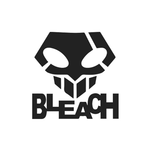 VALKYNEA Aufnäher zum Aufbügeln DTF inspiriert von Anime Fan Art/Bleach Logo Totenkopf 2 / DTF Patch (schwarz) von Valkynea