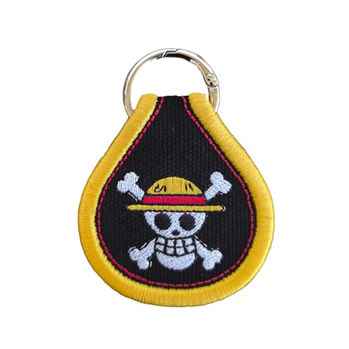 VALKYNEA Schlüsselanhänger, bestickt, Anime-Fan, Art/OP Jolly Roger/Luffy VALKYNEA Schlüsselanhänger, bestickt, Anime-Fan, Art/OP Jolly Roger/Luffy von Valkynea