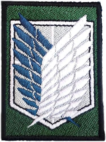 Valkyrae 100% bestickter Aufnäher, inspiriert von Anime-Fan-Kunst, Titan/AOT-Schild-Erkennung, Patch, Stickerei/bestickte Applikation (thermoklebend/zum Aufbügeln) von Valkynea