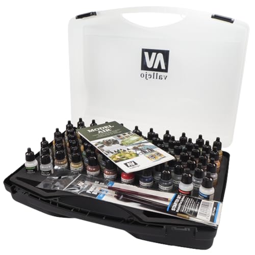Vallejo Model Air Basic Box Set (72 Colours + 3 Brushes + Carry case) - VAL71170 von Acrylicos Vallejo