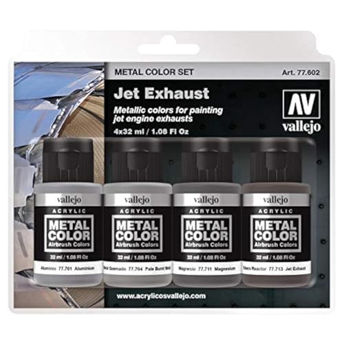 Acrylicos Vallejo VJP77602 Auspuff, Metall, 32 ml, 4 Stück Acrylicos Vallejo VJP77602 Auspuff, Metall, 32 ml, 4 Stück von Vallejo