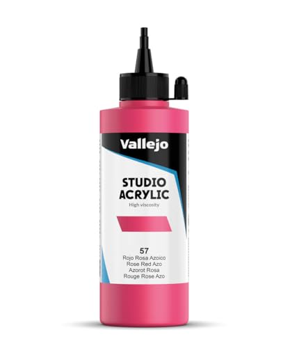 VALLEJO ACRYLIC STUDIO, Acrylfarbe, 200 ml, Rosarot Azuoiko, Nr. 57 von Vallejo