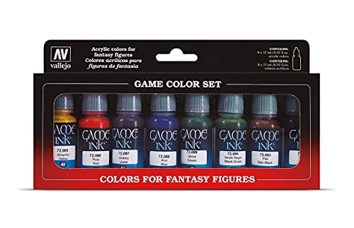Vallejo (Spiel Farbe Spiele Tinte Farbe Set – farbig sortiert (8 Stück) von Vallejo