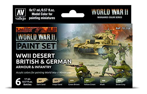 Vallejo 070208 Farb-Set, Deutsche & Britische Infanterie, Wüstenfarben WWII Modellbausatz Vallejo 070208 Farb-Set, Deutsche & Britische Infanterie, Wüstenfarben WWII Modellbausatz von Vallejo