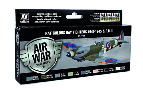 Vallejo 071162 Farbset, RAF Tagjäger, WWII, 8x17 ml, Mehrfarbig Vallejo 071162 Farbset, RAF Tagjäger, WWII, 8x17 ml, Mehrfarbig von Vallejo