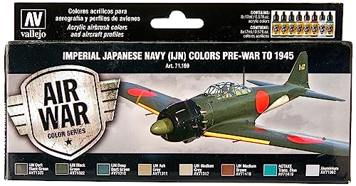 Vallejo 071169 Farbset, Japanische LuftwaffeIJA Set 2, 17 ml (8er Pack) von Vallejo