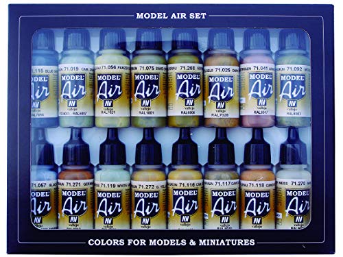 Vallejo 071208 Deutsche, WWII, Europaund Afrika, 16 Farben, Blau, Grün, Grau, Weiß, 0.57 FL Oz (Pack of 16) Vallejo 071208 Deutsche, WWII, Europaund Afrika, 16 Farben, Blau, Grün, Grau, Weiß, 0.57 FL Oz (Pack of 16) von Vallejo