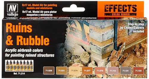 Vallejo Model Air Set Ruinen und Schutt 71214 Special Set Ruins & Rubble von Vallejo