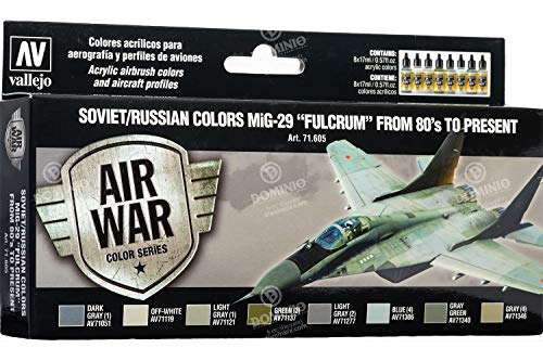 Vallejo VJ71605 Farb-Set, MiG-29 Fulcrum, 8 x 17 ml, verschieden von AV Vallejo