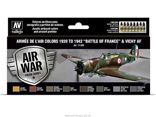 Vallejo 071626 Set, WWII Armee de l Air, 1939-1942 Farbe, Bemalen von Vallejo