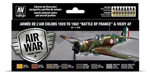 Vallejo 071626 Set, WWII Armee de l Air, 1939-1942 Farbe, Bemalen Vallejo 071626 Set, WWII Armee de l Air, 1939-1942 Farbe, Bemalen von Vallejo