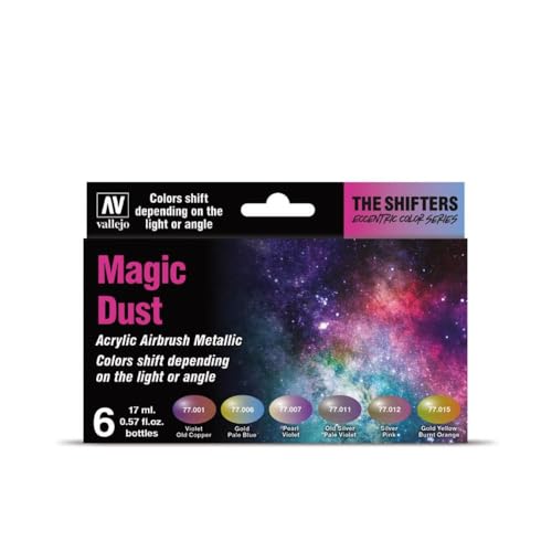 Vallejo 077090 Farb-Set, Magic Dust Modellbausatz, verschieden, 17 ml (6er Pack) Vallejo 077090 Farb-Set, Magic Dust Modellbausatz, verschieden, 17 ml (6er Pack) von Vallejo