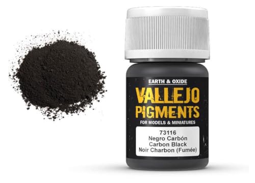 Vallejo 30 ml Pigmente – Carbon Smoke, Schwarz von Vallejo