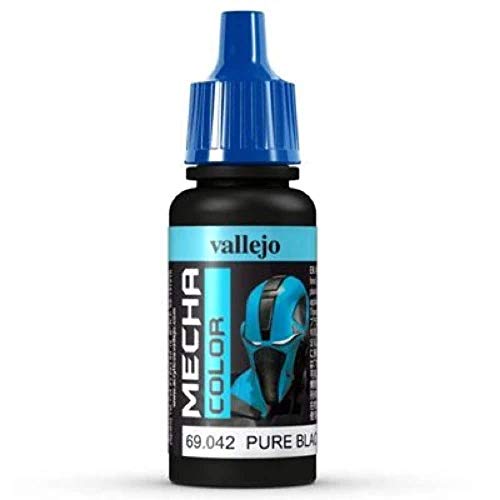 Vallejo AV Mecha Acryl-Farbe für Airbrush, 17 ml Pure Black von Vallejo