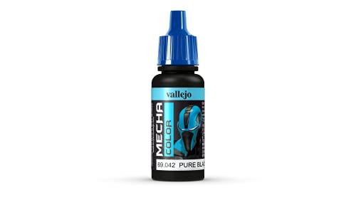 Vallejo AV Mecha Acryl-Farbe für Airbrush, 17 ml Pure Black von Vallejo