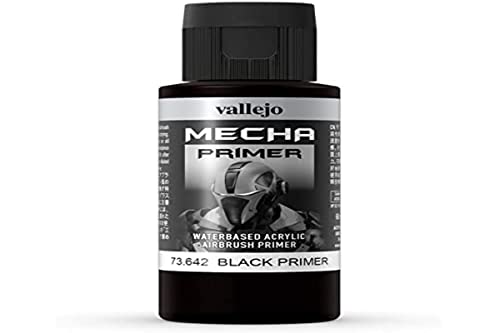 Vallejo AV Mecha Acryl-Farbe für Airbrush, 60 ml 60 ml Black Primer von Vallejo