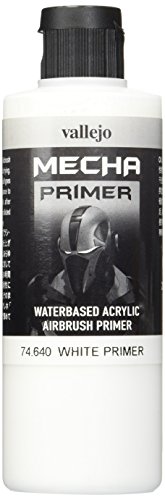 Vallejo AV Mecha Acryl-Farbe für Airbrush, White Primer, 200 ml Vallejo AV Mecha Acryl-Farbe für Airbrush, White Primer, 200 ml von Vallejo