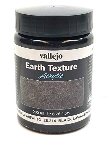 Vallejo Acrylicos Earth Texture: Schwarzer Lava-Asphalt 200 ml für RPG D&D Miniaturen Vallejo Acrylicos Earth Texture: Schwarzer Lava-Asphalt 200 ml für RPG D&D Miniaturen von Vallejo