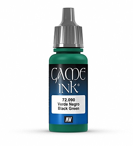 Vallejo Game Acrylfarbe, 17 ml Inky Black Green von Vallejo