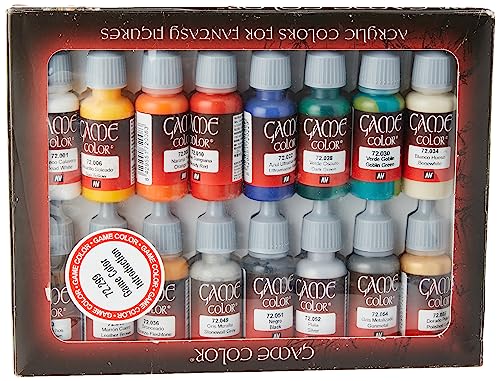 Vallejo Game Color Acrylfarben-Anfänger-Set – farbig sortiert (16-teilig) von Vallejo