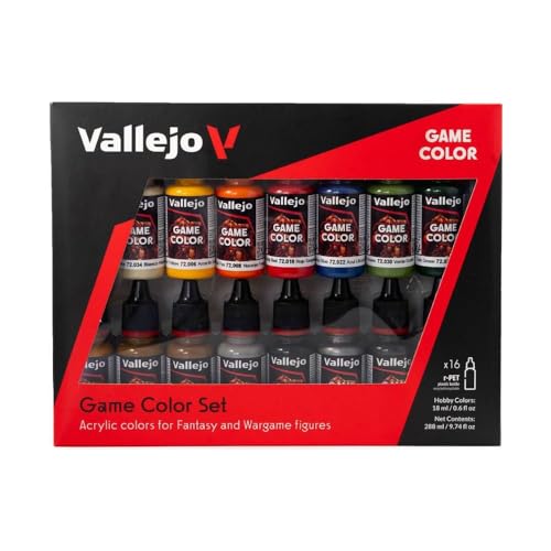 Vallejo Game Color Acrylfarben-Anfänger-Set – farbig sortiert (16-teilig) von Vallejo