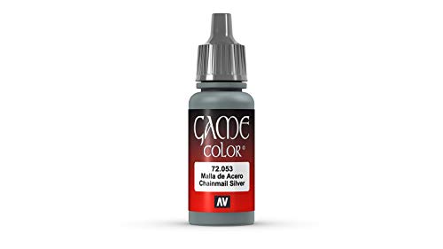 Vallejo Game Farbe, 17-ml-Acrylfarbe Chainmail Silver von Vallejo