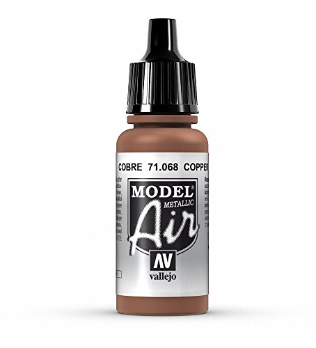 Vallejo Model Air Acrylfarbe, 17 ml Kupferfarben (Metallic Copper) von Vallejo