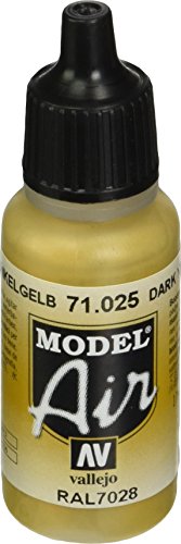 Vallejo Model Air Acrylfarbe, 17 ml dunkelgelb von Vallejo