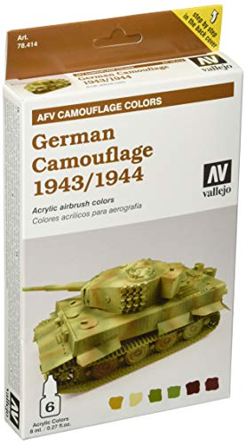 Vallejo Modellfarbe Armour Farbset, DAK Afrika Korp, deutsche Ausrüstung., Brown/Green/Red/Yellow Vallejo Modellfarbe Armour Farbset, DAK Afrika Korp, deutsche Ausrüstung., Brown/Green/Red/Yellow von Vallejo