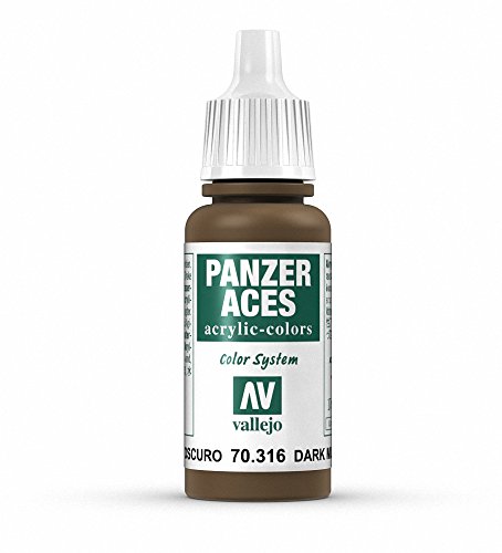Vallejo Panzer Aces Acrylfarbe, 17 ml Dark Mud von Vallejo