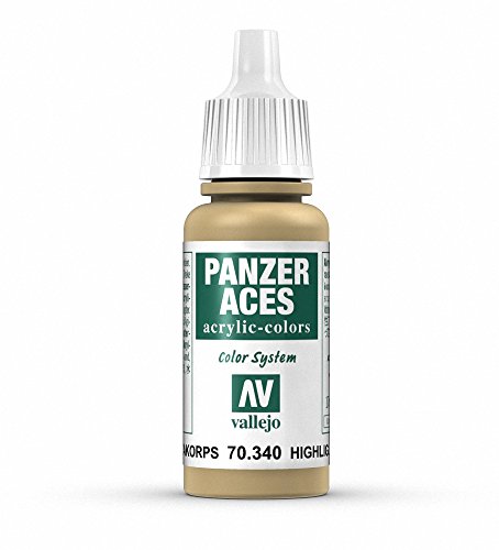 Vallejo Panzer Aces Acrylfarbe, 17 ml Highlight Afrika Korps von Vallejo