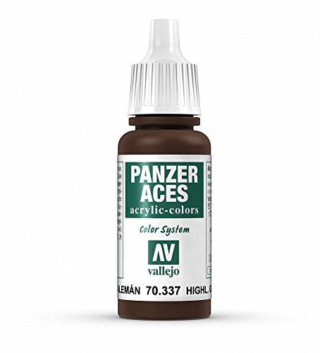 Vallejo Panzer Aces Acrylfarbe, 17 ml Highlight German Black von Vallejo