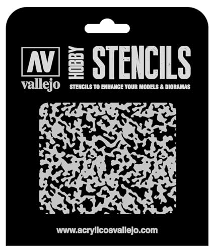 Vallejo ST-AIR001 Verwitterte Farbe 1/48 125 x 125 mm Air Markings Airbrush Schablone von Vallejo