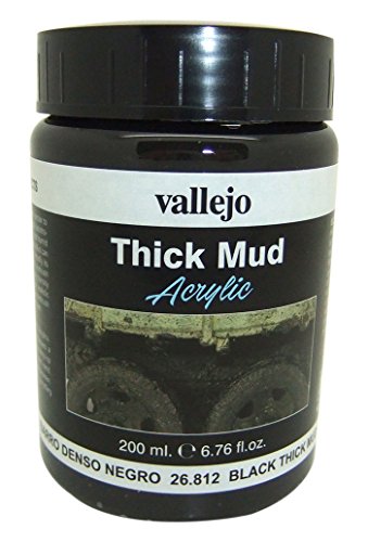 Vallejo Verwitterungseffekte-Farbe, 200 ml Black Thick Mud von Vallejo