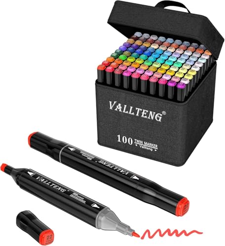 Vallteng 100 Farbige Graffiti Stift Weihnachts DIY Marker Set Twin Tip Textmarker Graffiti Pens für Festival Dekoration Studenten Manga Kunstler Design Drawing Sketch Vallteng 100 Farbige Graffiti Stift Weihnachts DIY Marker Set Twin Tip Textmarker Graffiti Pens für Festival Dekoration Studenten Manga Kunstler Design Drawing Sketch von Vallteng
