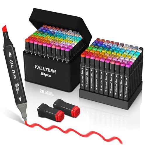 Vallteng 80 Farbige Graffiti Stift Weihnachts DIY Marker Set Twin Tip Textmarker Graffiti Pens für Festival Dekoration Studenten Manga Kunstler Design Drawing Sketch Vallteng 80 Farbige Graffiti Stift Weihnachts DIY Marker Set Twin Tip Textmarker Graffiti Pens für Festival Dekoration Studenten Manga Kunstler Design Drawing Sketch von Vallteng