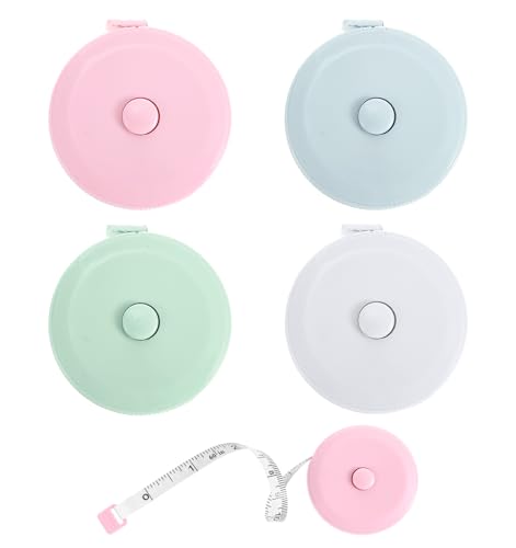 4 Pcs Massband Körperumfang, Körpermassband 150 cm/60Inch Doppelseitiges Einziehbares für Brust, Taille, Nähen & Längenmessung 4 Pcs Massband Körperumfang, Körpermassband 150 cm/60Inch Doppelseitiges Einziehbares für Brust, Taille, Nähen & Längenmessung von ValueBargain