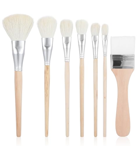 7 Stück Acryl Pinsel, Pinsel Für Acrylfarben und Blattgold, Künstlerpinsel Set zum Präzisen Vergolden, Trockenmalen und Dekorieren von ValueBargain