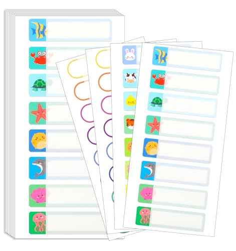 96-Teiliges Set Namensaufkleber Schule, Klebekerlchen Namensaufkleber – 4 Motive (Hasen/Burg/Meerestiere/Leere Ellipse) & BPA-frei – Wasserfeste Aufkleber für Kindergarten & Schulbedarf 96-Teiliges Set Namensaufkleber Schule, Klebekerlchen Namensaufkleber – 4 Motive (Hasen/Burg/Meerestiere/Leere Ellipse) & BPA-frei – Wasserfeste Aufkleber für Kindergarten & Schulbedarf von ValueBargain