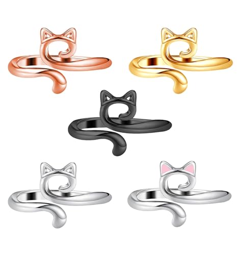 Häkel-Spannring, Häkelringe, verstellbarer Metall-Spannring zum Häkeln, schnelleres Stricken für Frauen, mehrfarbig, 5 Stück Häkel-Spannring, Häkelringe, verstellbarer Metall-Spannring zum Häkeln, schnelleres Stricken für Frauen, mehrfarbig, 5 Stück von ValueBargain
