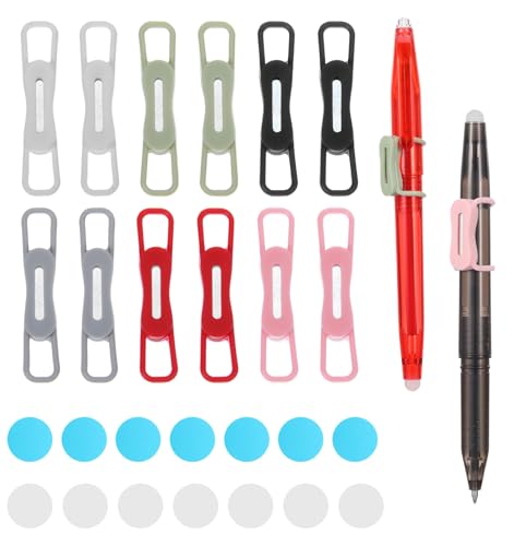 ValueBargain 6Paar Magnetischer Stiftehalter, Stiftehalter Magnetisch für Kühlschrank, Silikon, Schreibtisch, Whiteboard, Klemmbrett - Trocken Abwischbar Marker-Halter(Sechs Farben) von ValueBargain
