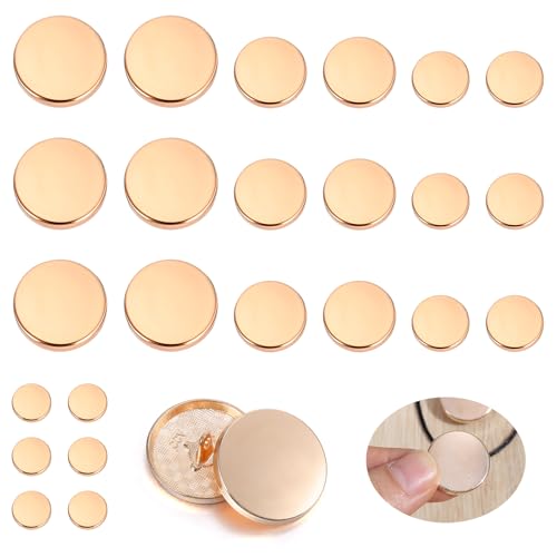 ValueBargain Goldknöpfe für Blazer, 24-teiliges Set mit flachen Metallknöpfen, ideal für Anzüge, Mäntel, Jacken, Uniformen und Bastelarbeiten ValueBargain Goldknöpfe für Blazer, 24-teiliges Set mit flachen Metallknöpfen, ideal für Anzüge, Mäntel, Jacken, Uniformen und Bastelarbeiten von ValueBargain