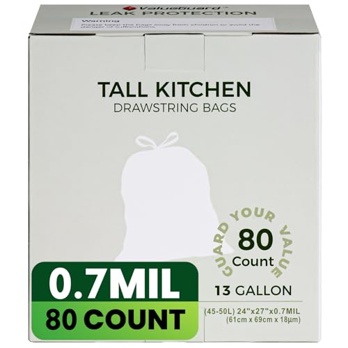 ValueGuard Müllbeutel (80/120 Stück) (80 Stück, 18 Mic) von ValueGuard