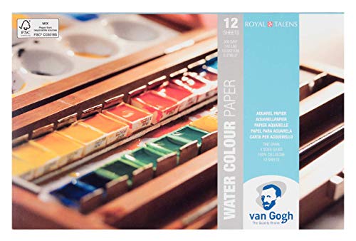 Van Gogh Watercolor Paper Block, 140lb, 12 Sheets, 8.3 x 5.3 White (94171321) von Van Gogh