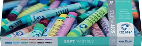 Van Gogh Weiche Pastelle - 12 Farben Starter Set - Student Artist Quality - Schlanke runde Stifte - Brillante reine Farben - Hochwertige Pigmente - Lichtechtheit - Ideal für Detail und Deckkraft von Van Gogh