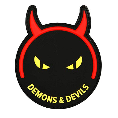 Emblem 3D Rubber Patch Demons & Devils schwarz/gelb #5125 von Van Os