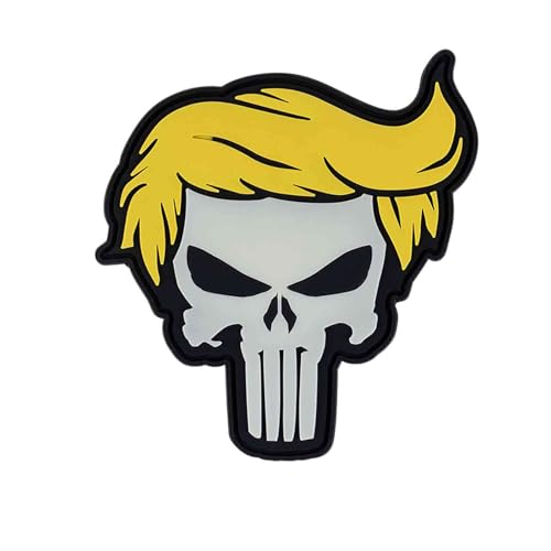 Emblem 3D Patch Skull yellow hair glow in dark von Van Os