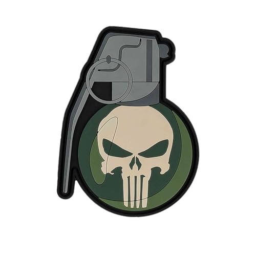 Emblem 3D Patch Handgranate Totenkopf von Van Os